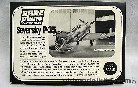 Rareplane 1/72 Seversky P-35 plastic model kit